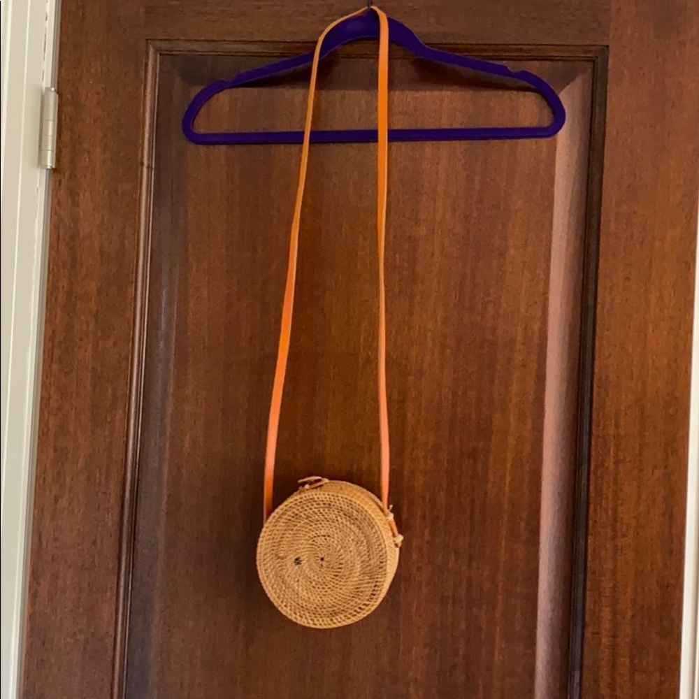 Woven cross body bag